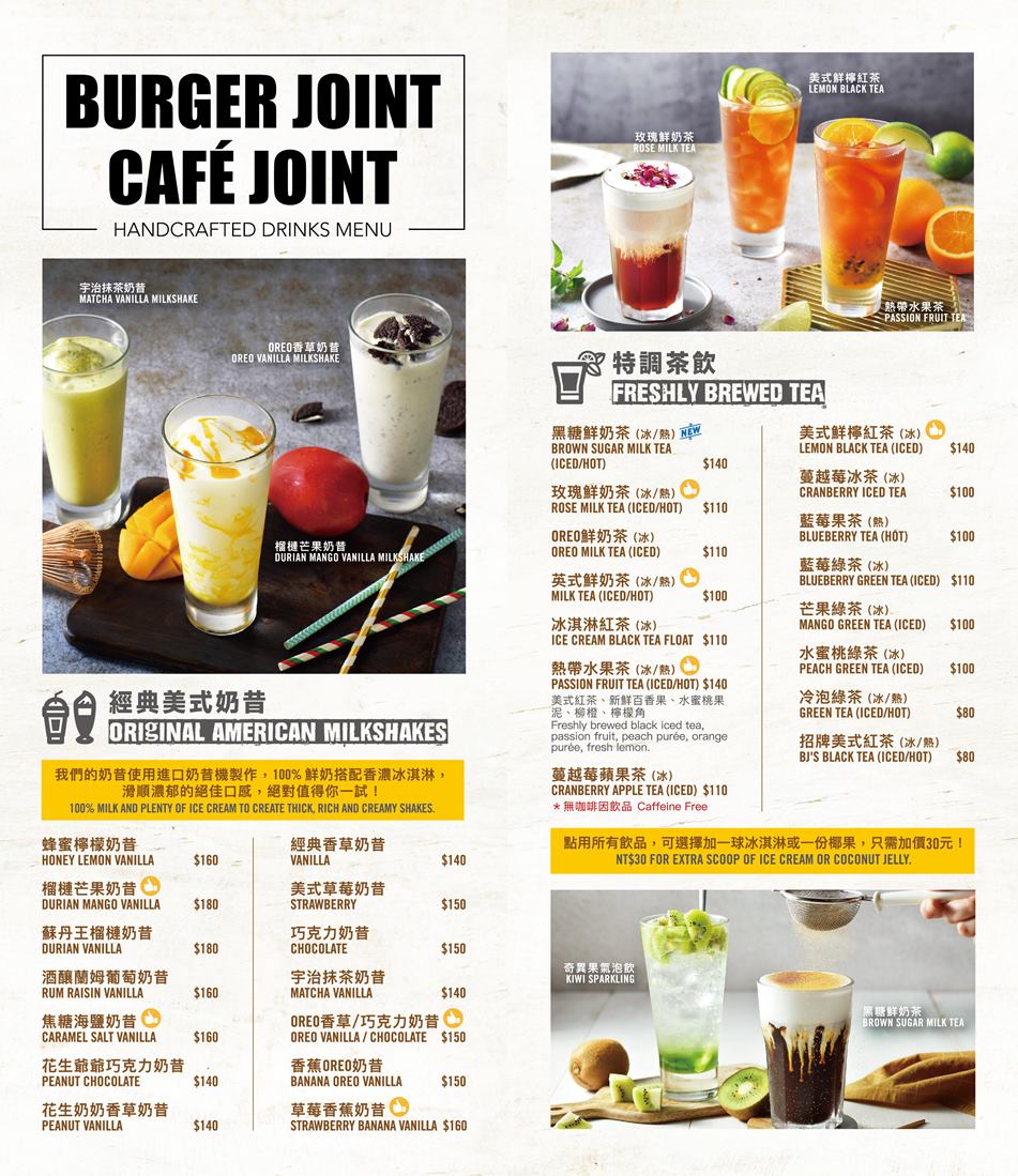 Burger Joint 7分SO 2020菜單