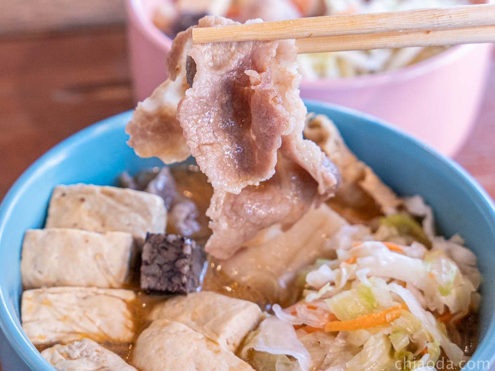 臭呷燒 清蒸臭豆腐 豬肉片