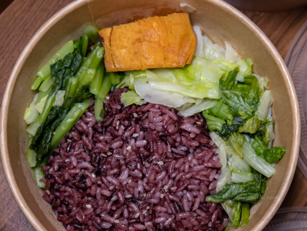 原味水煮餐盒　紫米飯水煮青菜